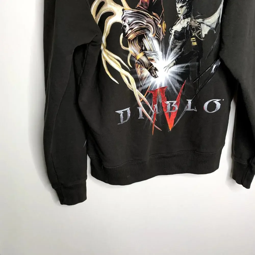 Revenge x Diablo 4 Hoodie Men’s Medium Made In The USA Black Graphic
